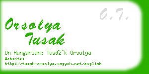 orsolya tusak business card